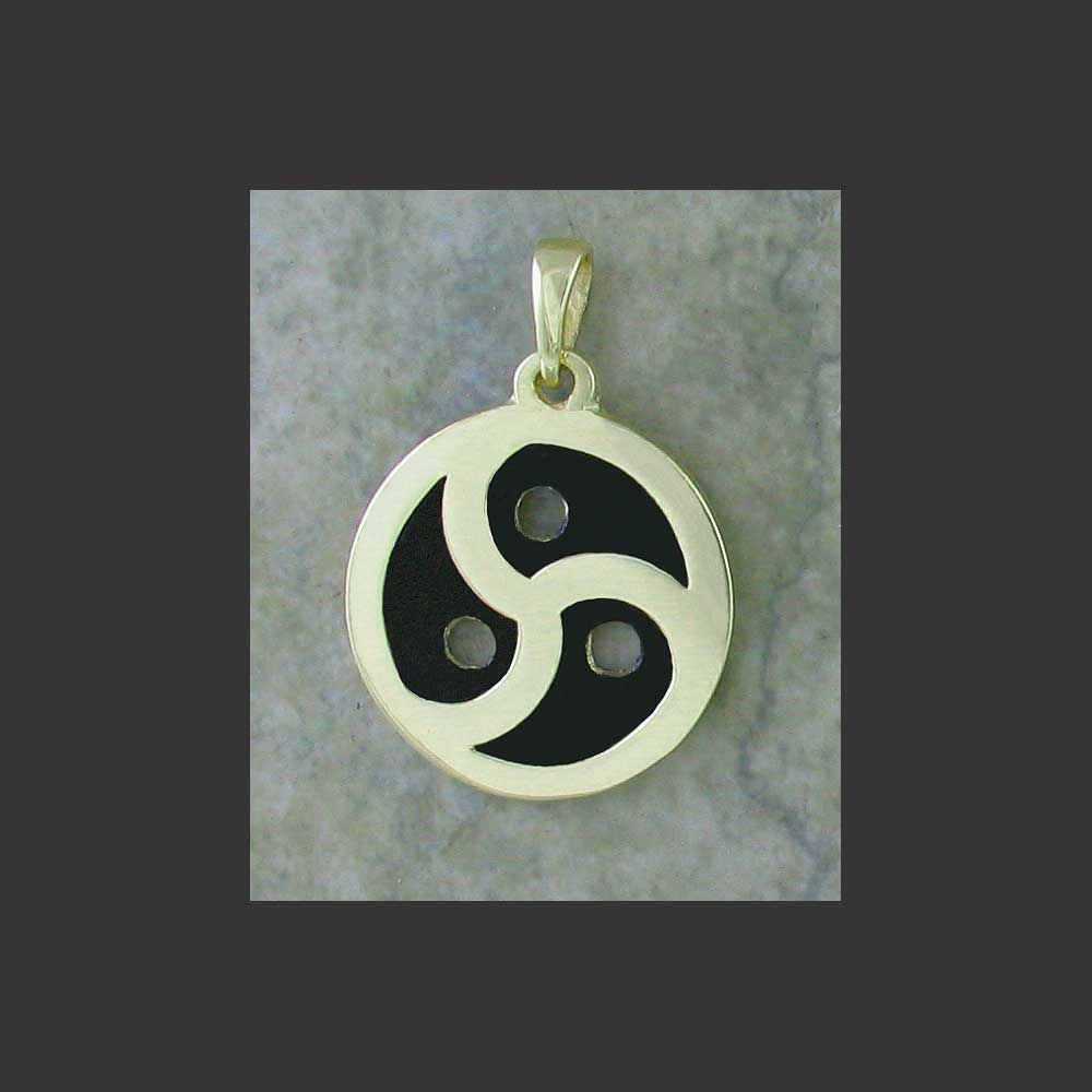 BDSM Emblem Symbol Large Pendant - made in Gold