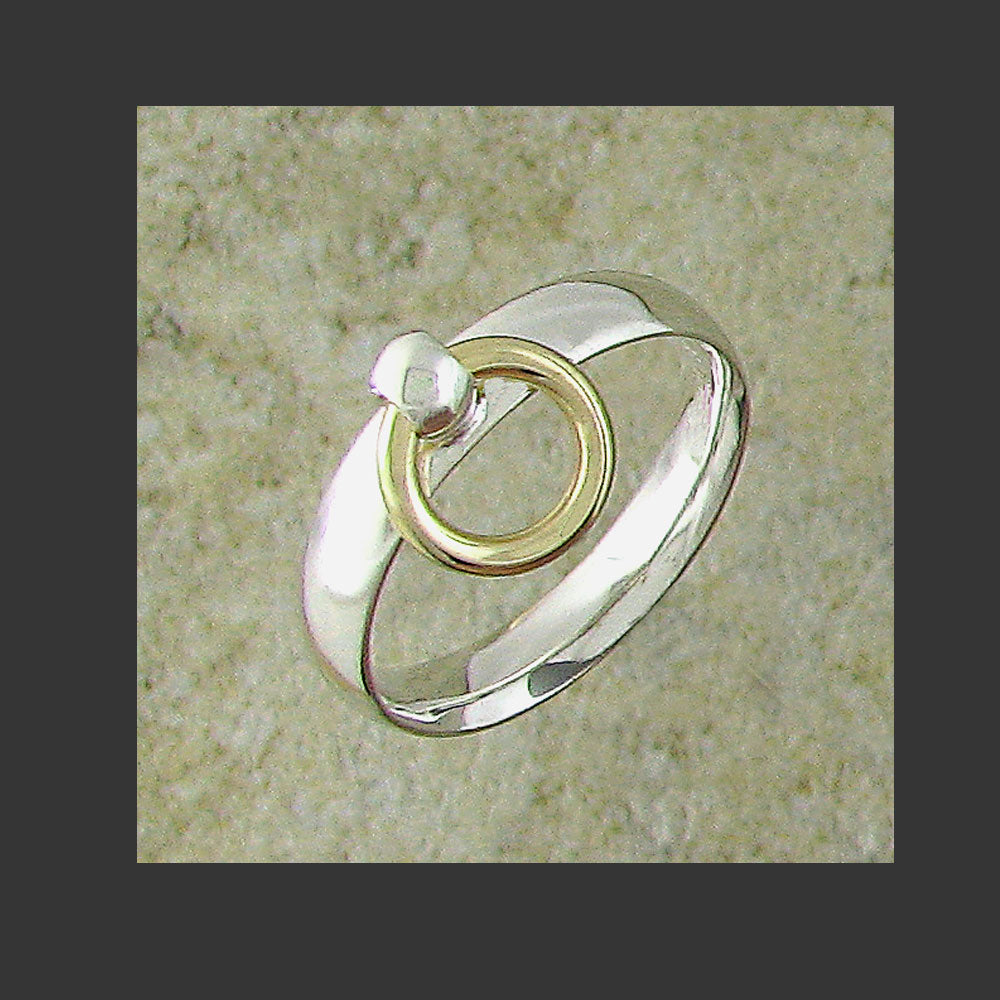 Narrow Width Rounded Collar Ring - Made in Sterling silver