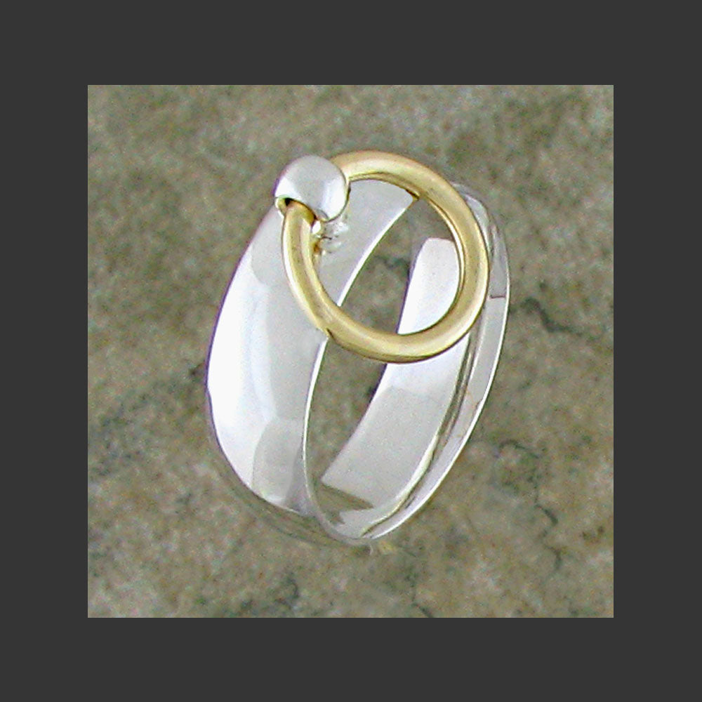 Medium Width Rounded Collar Ring - Made in Sterling Silver