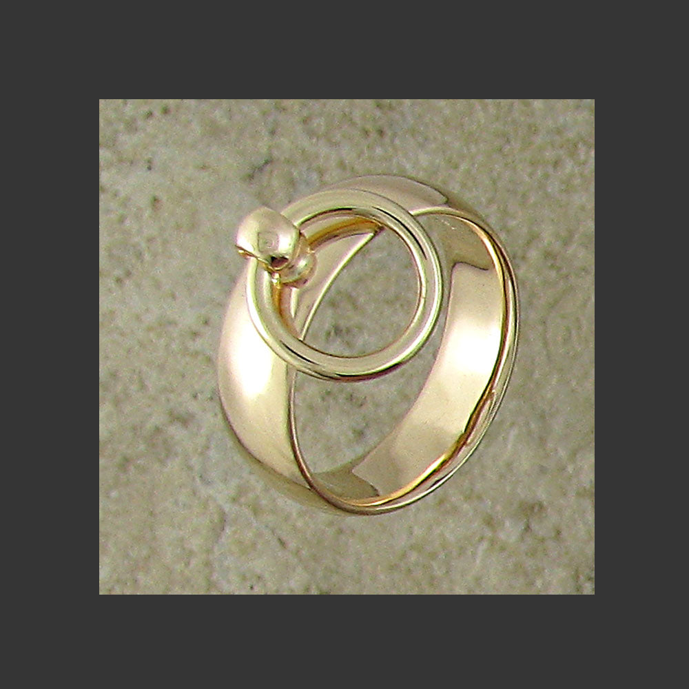 Medium Width Rounded Collar Ring - Made in Gold