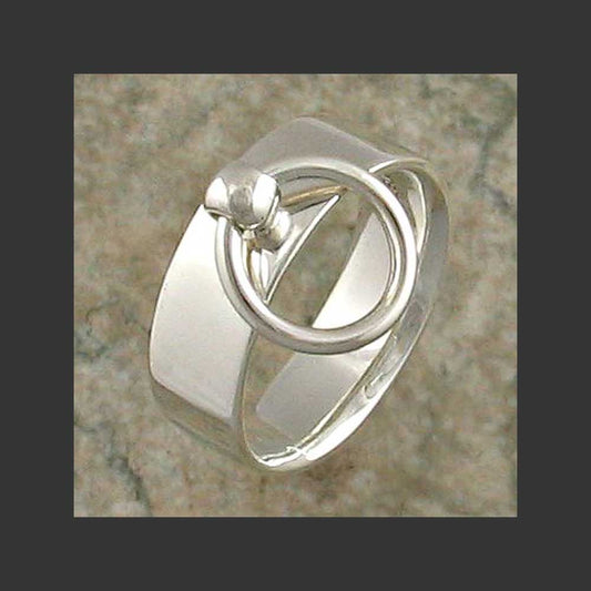 Wide Width Flat Collar Ring - Made in Sterling Silver