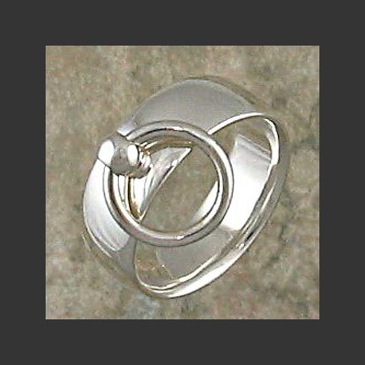 Wide Width Rounded Collar Ring - Made in Sterling silver